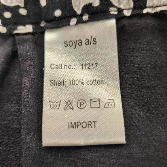 Vintage SOYA Cottagecore Flounce Black/Gray 2-Printed Skirt Size 40/8 Exc. Cond. - Picture 10 of 16